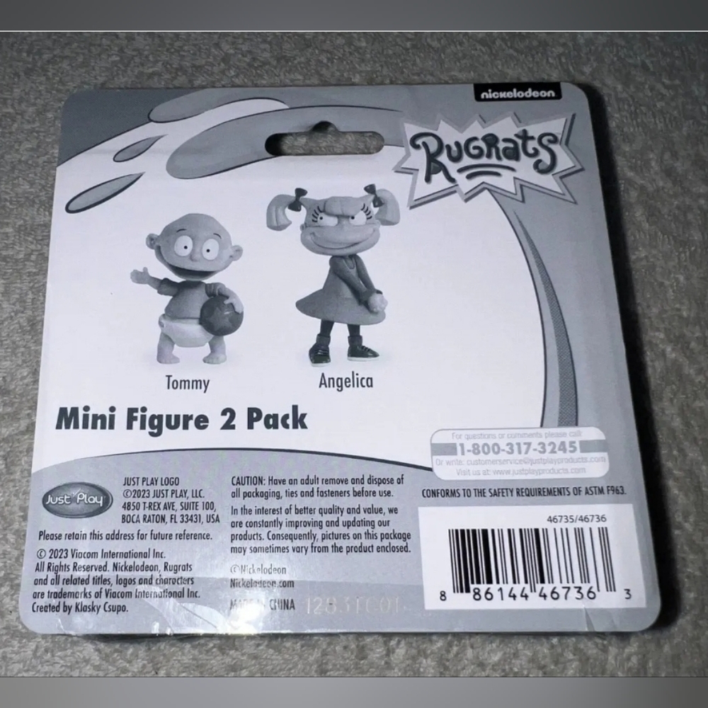 NICKELODEON RUGRATS MINI FIGURE 2 PACK TOMMY & ANGELICA **NEW** - Picture 2 of 2